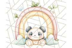 Pastel Plushie Rainbow Clipart PNG, Nursery Baby Animals Png Product Image 5