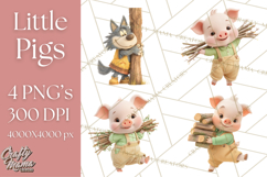 Storybook Piglets Fairy Tale Storybook PNG Clipart Product Image 1