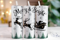 Merry &amp; Bright Svg | Christmas Svg | Svg Cut Files Product Image 1