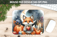 Watercolor Fox Mouse Pad Sublimation - Animal PNG Product Image 1