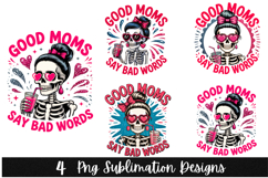 4 Halloween Good Moms say Bad Words PNG | Spooky Season Png Product Image 1