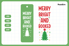 Christmas Bookmark Saying SVG For Book Lovers - Merry Booked Product Image 3