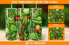 Vegetable Tumbler Wrap Designs, Sublimation Wrap Product Image 1