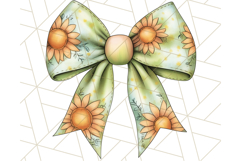 Watercolor Summer Bow Clipart PNG, Coquette Bright Bow Png Product Image 5