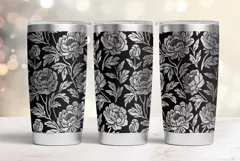20oz Tumbler laser svg wrap| Vintage flowers pattern Product Image 5