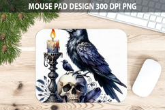 Watercolor Crow Mouse Pad Sublimation - Animal PNG Product Image 1