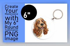 Dog Lover's Playful Circle Sublimation Mug Wrap Keychain Product Image 1