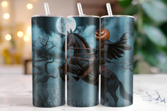 Halloween Headless Horseman Tumbler Wrap | Sublimation Product Image 1