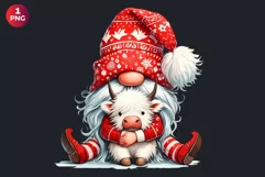 Christmas clipart, Gnome clipart,highland cow,Winter clipart Product Image 2