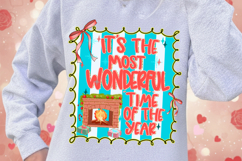 It&#039;s The Most Wonderful Time Png, Preppy Christmas Png Product Image 1