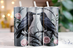 Halloween Crow Tumbler Wrap | Sublimation | Tumblers Product Image 1