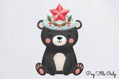 Woodland Christmas Watercolor Clipart PNG Product Image 1