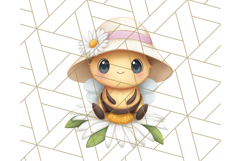 Adorable Bee Clipart PNG, Cute Bees and Accessories PNG Product Image 5