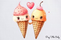 Cute Valentine Kawaii Clipart PNG Product Image 1