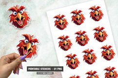 Cute rooster head sticker png Product Image 1