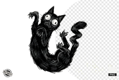 Halloween Black Cat Clipart Product Image 1