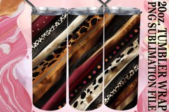 Elegant 3D Leopard and Flower Tumbler Wrap Art Product Image 1