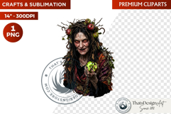 Gothic Halloween Harvest Character PNG Clipart sublimation Product Image 1