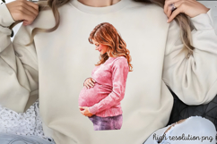 Mothers Day Pregnant Sublimation PNG Product Image 1