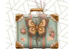 Vintage Butterfly PNG Clipart, Fairytale Cottagecore Images Product Image 5