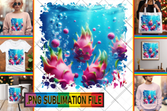 Bright TSHIRT Art PNG, 3D Fruits Product Image 1