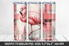 Flamingo Skinny Tumbler 20oz Wrap Design, Animal Tumbler Wra Product Image 1