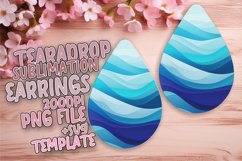 Eye-Catching Gradient Art Teardrop Earrings Sublimation Product Image 1