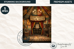 Horrific Carnival Backdrop Creepy Circus Halloween Product Image 1