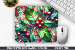 Flowers Mouse Pad Sublimation,Christmas Mouse Pad PNG Design Product Image 1