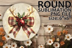 Joyful Round Keychain Magic, Holiday Bow Product Image 1