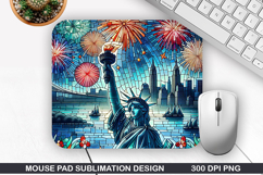 Mouse Pad Sublimation,4th Of July Mouse Pad PNG Product Image 1