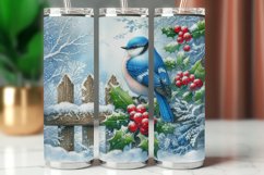 Tumbler Wrap 20 oz - winter blue bird Product Image 1