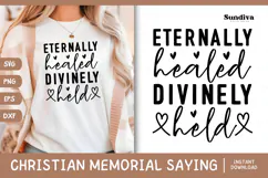 Christian Memorial Quote SVG | Eternally Healed Product Image 1
