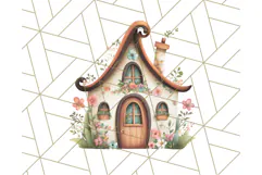 Whimsical Cottagecore Cottage PNG Clipart, Fairy House Png Product Image 5