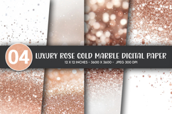 Luxury Rose Gold Marble Digital Paper Product Image 1