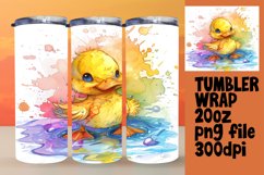 Whimsical Wildlife Watercolor Tumbler Wrap - 20oz Product Image 1