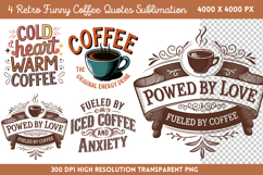 Retro Funny Coffee Sublimation PNG Product Image 1