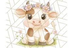 Pastel Farm Nursery PNG Clipart, Baby Animals And Elements Product Image 5