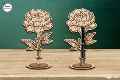 Flowers Pen Stand Laser Cut Bundle | Glowforge | SVG Product Image 18