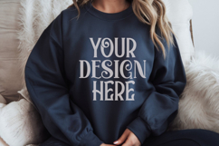 Navy Gildan 18000 Sweatshirt Mockups ,18000 Mockups Product Image 1