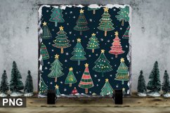Christmas Tree Square Sublimation Slate Design Product Image 1