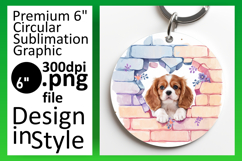 Trendy Circle Coaster PNG Design , Cute Dog Product Image 1