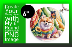 Unique Circle PNG for Sublimation , Cute Dog Product Image 1
