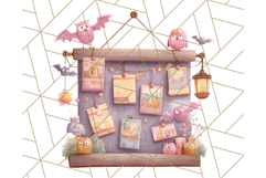 Pastel Halloween Town PNG Clipart, Spooky Shops &amp; Homes Png Product Image 5