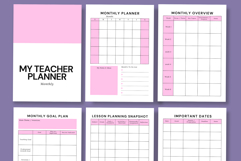 Monthly Teacher Planner | Printable &amp; Editable Canva Product Image 2