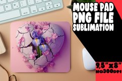 Springtime 3D Heart Sublimation Wall Mouse Pad Product Image 1