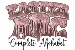 Easter Sublimation Monogram Alphabet Clipart Glitter Effect Product Image 1