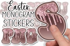 Easter Sublimation Monogram Alphabet Clipart Glitter Effect Product Image 8