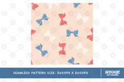 American 4th of July Patriotic Coquette Bow Seamless Pattern Product Image 2