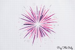 Happy New Year Fireworks Clipart PNG Product Image 1